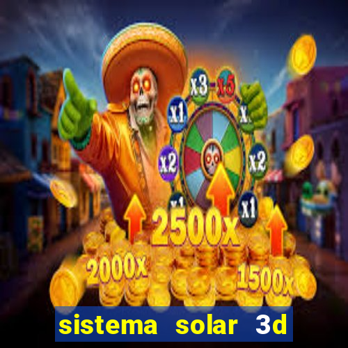 sistema solar 3d em movimento